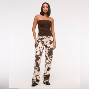 Abercrombie & Fitch Cow Print Baggy Low Rise - Tall